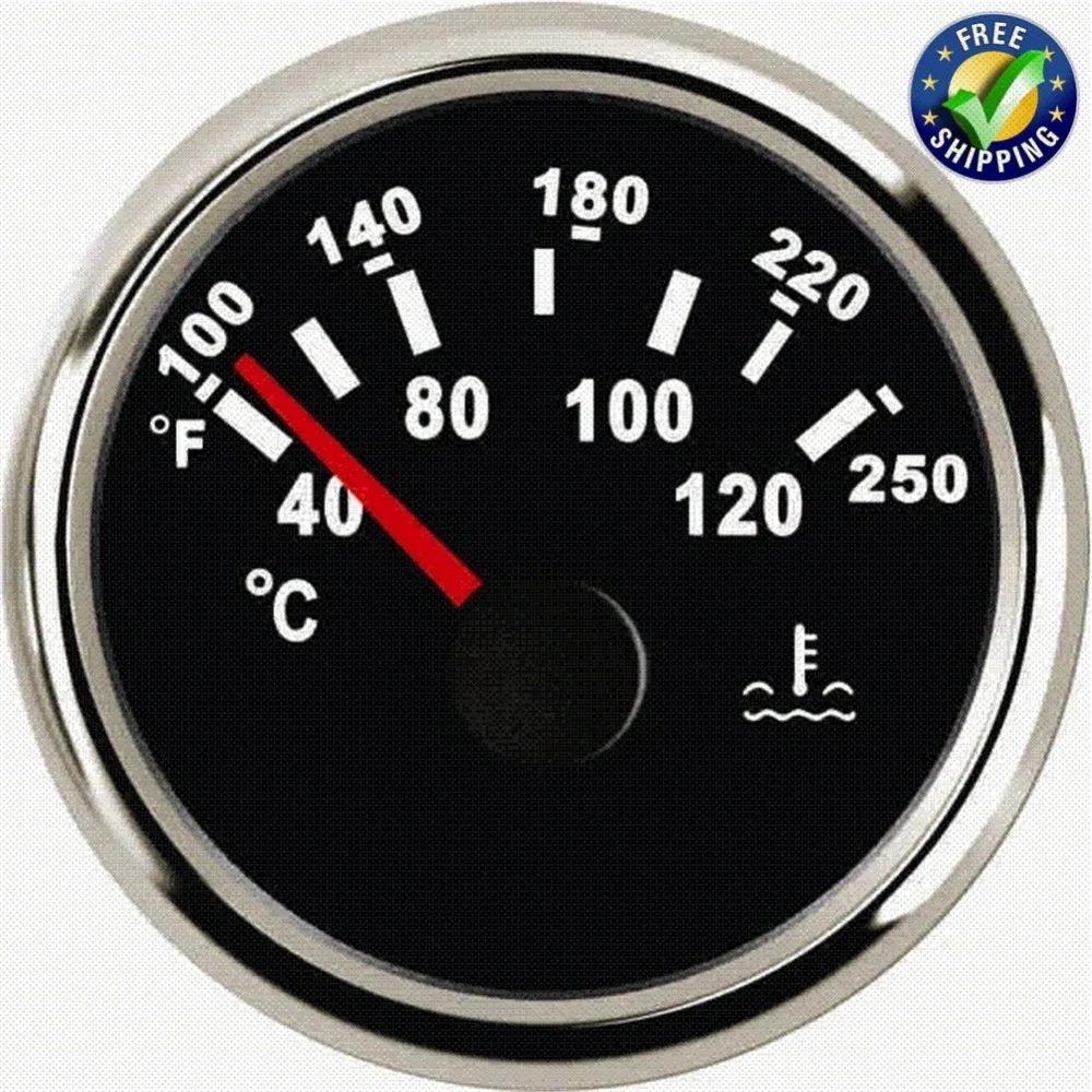 Automotive Instrument Panel Water Temp Gauges 52mm 287.4 22.4ohm