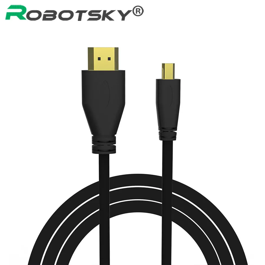 

High Quality HDMI Cable 1.5M 3M V1.4 Gold-plated Male Micro HDMI to Male HDMI Cable 1080p 1440p for HDTV PS3 XBOX 3D LCD