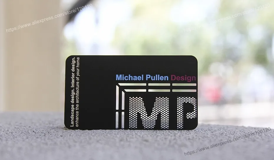 Hollow metal card production of high-grade rust steel business card metal membership card 