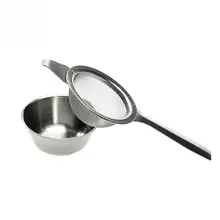 Ситечко для чая и капельная чаша, кухонный инструмент, длинная ручка, Чайный фильтр, висящий мини из нержавеющей стали, высокое качество#05