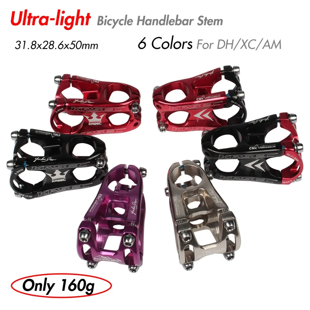 

CNC 28.6*31.8*50mm Ultralight Alloy BMX DH Downhill Bicycle Handlebar Stem Cycling Mountain Bike Bar Stem MTB Bicycle Parts