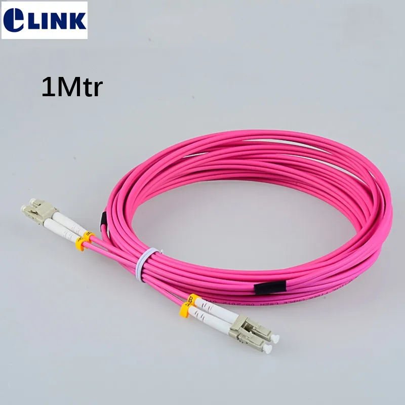 

10pcs 1M OM4 Patchcords duplex fiber optic cable Red voilet color SC-SC LC-LC LC-SC FC-FC ST-ST LC-ST connector 1m ftth jumper