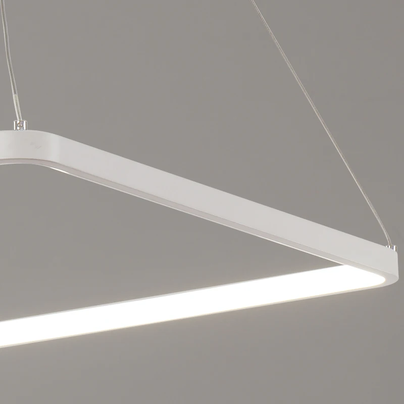 Square Modern LED Chandelier Acrylic Lights Lamp For Dinning Room Living Hanging Pendant Fixture Free Shipping In Chandeliers From