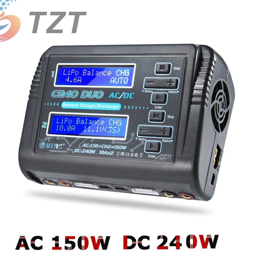 

2020 HTRC C240 RC Battery Balance Charger Dual Channel for RC Car 6S Lipo NiMH Charger Discharger
