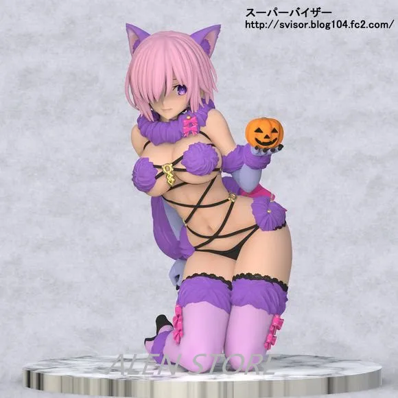 

New Arrival Anime Action Figure Fate/Grand Order FGO Shielder Matthew Kyrielite Halloween Ver 14cm PVC Sexy Fox Kneeling Doll