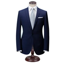 Изготовленный на заказ синий шерстяной мужской костюм на заказ костюм bespoke светильник темно-синий свадебный костюм для мужчин приталенный смокинг для жениха для мужчин