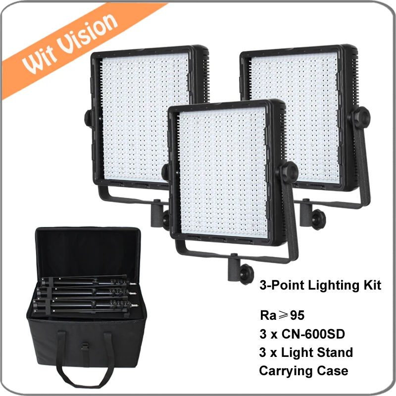3pcs 600led 5600K Portable LED font b Studio b font Light Panel for font b Studio