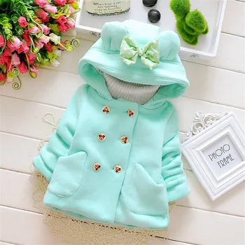 

NYSRFZ baby girl autumn jacket coats thick bowknot lace jacket children outerwear autumn spring kids christmas outfit clothing