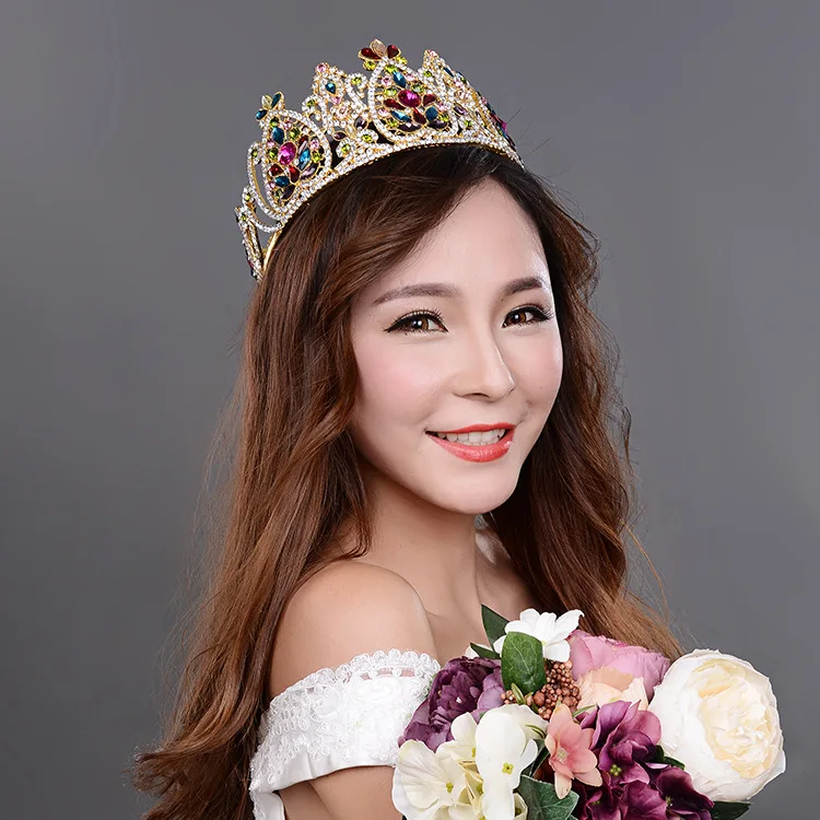 

Sparkling rhinestone crystal tiaras crown bridal jewelry vintage headband hair jewelry hairwear princess Evening party gift