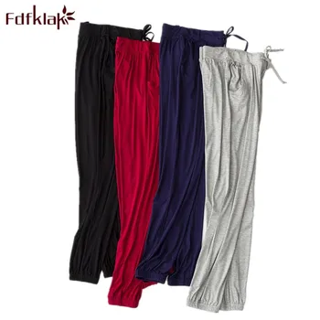 

Fdfklak spring summer new women's home pants pajama pants trousers women lounge wear sleep bottom plus size M-XXL Q1452