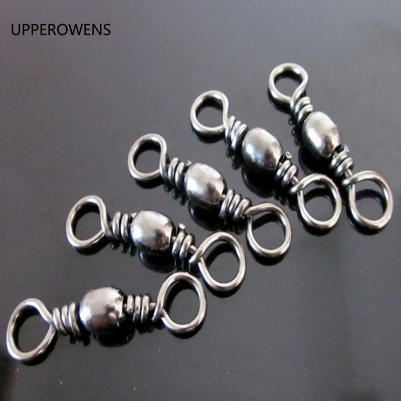 200pcs Barrel Swivels Fishing Swivels Fishing Tackle Fishing Hook No