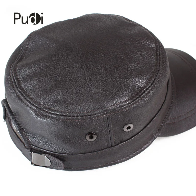 Billige HL153 B echtem leder männer baseballmütze hohe qualität männer echte schafe haut leder erwachsene feste armee hüte caps