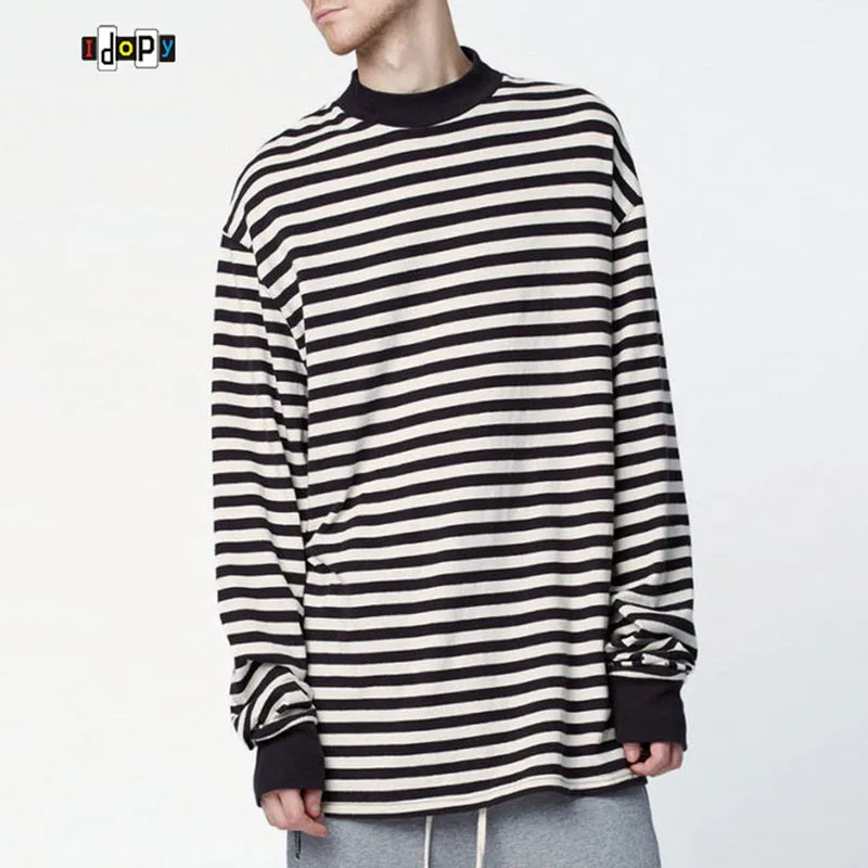

Fashion Men's Oversized Hoodies Plus Size Street White Black Striped Loose Baggy Hoody Long Sleeve Hoodie Men For Hipster