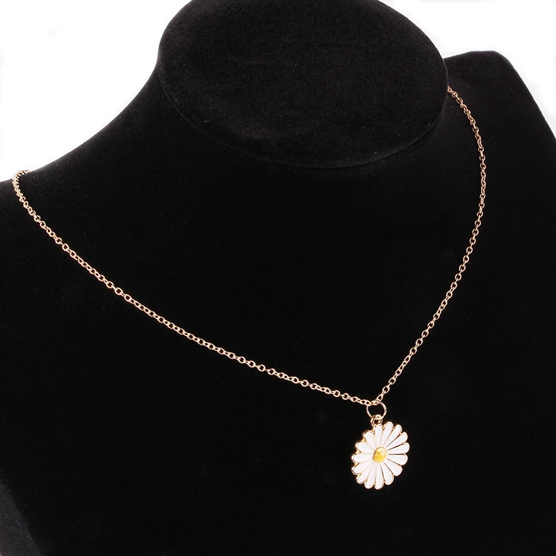 AIFEILI Золотая Маргаритка ожерелье с подвеской простое стильное подходит для женщин ювелирные изделия Европейский тренд очарование торговля