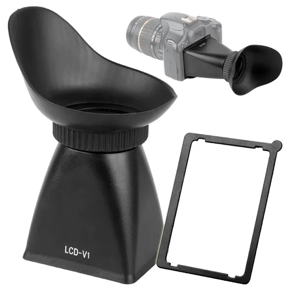 

Lcd Monitor Viewfinder Magnifier Eyecup Extender Lens Sunshade Hood with Glass for Canon 5D Mark II 7d for Nikon D700 D800 (V1)