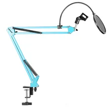 Neewer настольная микрофонная Подвеска стрелы ножничный держатель для рук микрофонный зажим Настольный монтажный зажим+ Поп фильтр ветрозащитный экран крышки в комплекте