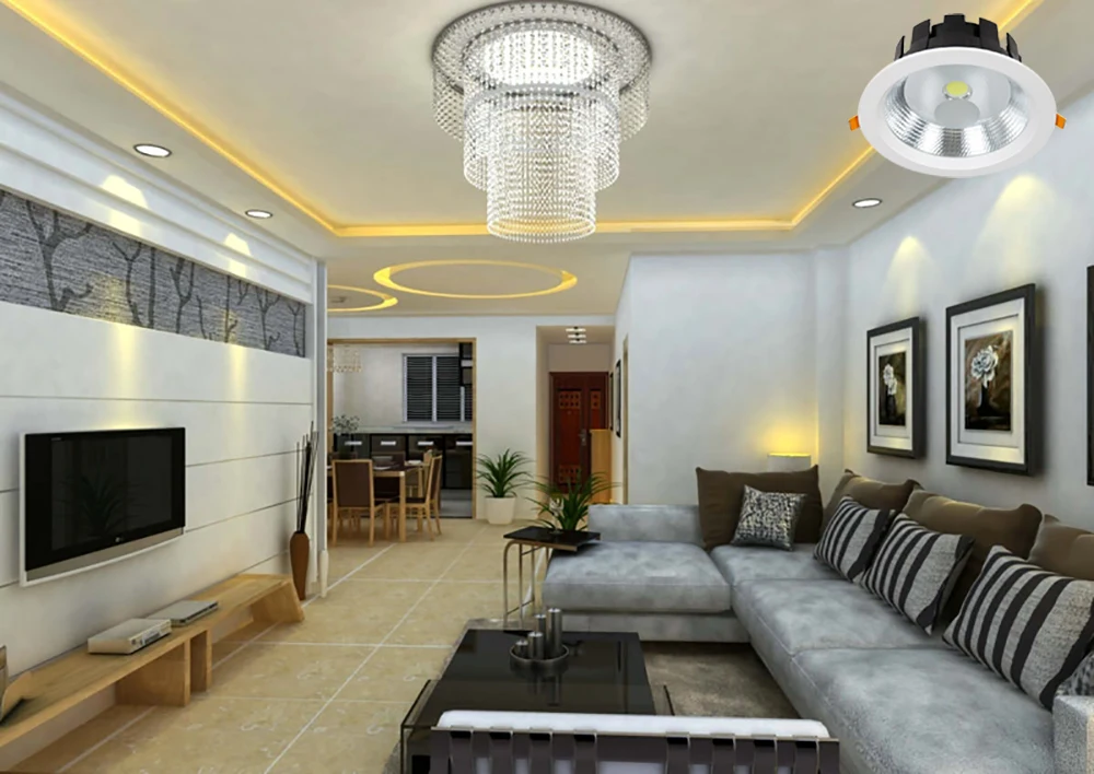 GO OCEAN Downlights Cob Led Down Lights Industrial Recessed Led Spot Light Dimmable Spotlight Ceiling Fixture Down Light  (10)