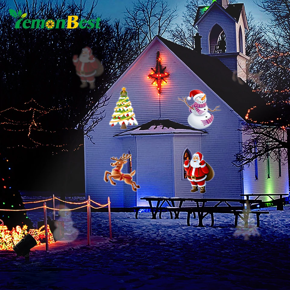 Lemonbest Waterproof Decoration Light US EU 14 Kinds od Patterns Indoor Outdoor for Xmas Birthday New Year Halloween Party in Holiday Lighting from Lights