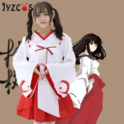 JYZCOS Инуяша Кикье кимоно костюм для косплея Для Новинки для женщин аниме одежда Хэллоуин Mikofuku костюм вечернее изящное платье