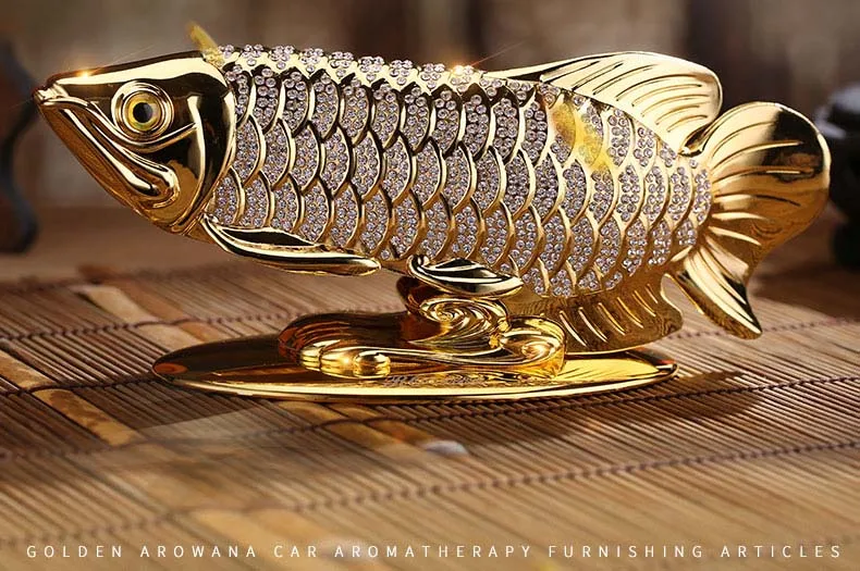Домашняя офисная компания магазин автомобиль Топ хорошие эффективные монеты-талисманы с рисунком бриллианты Arowana Золотая Рыба фэн шуй латунная статуя