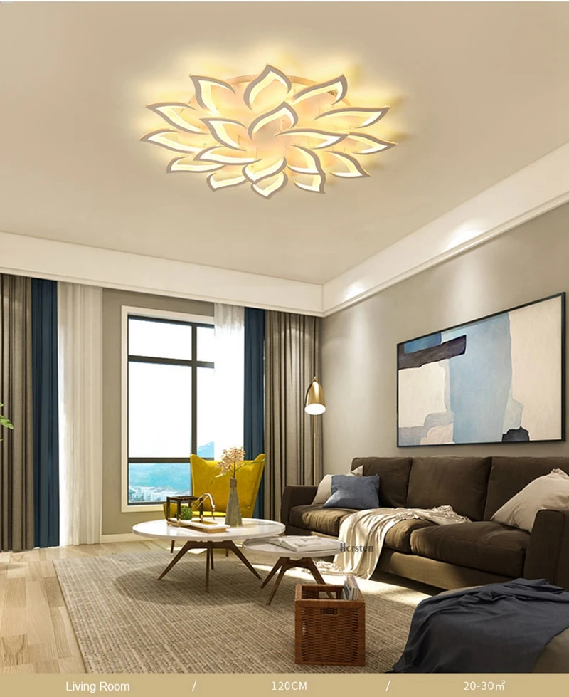 Modern Ceiling Chandelier Light 10 14 18 Heads Flower LED Ceiling Chandelier Lights For Living Room Bedroom Chandelier Lighting (6)