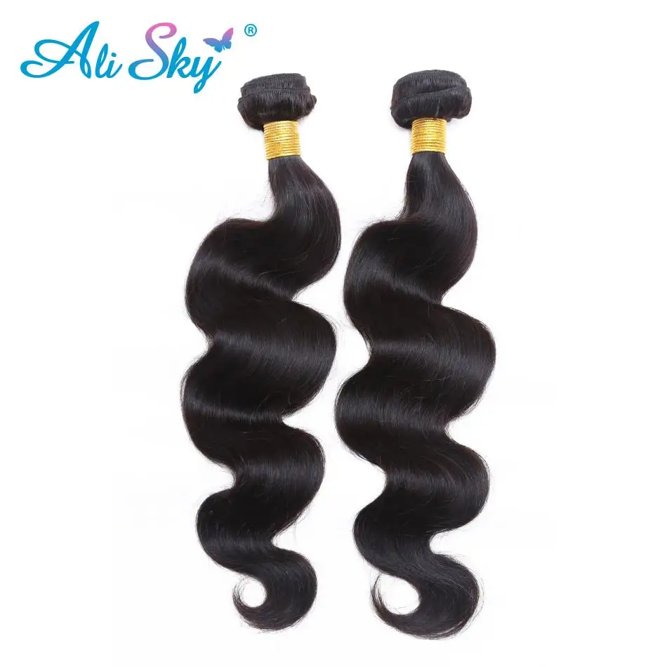 3 Bundles Malaysian body wave with 13x4 Pre Plucked Lace frontal With Baby Hair with 100% human hair Non Remy Ali Sky Black 1b 3 Bundles Malaysian body wave with 13x4 Pre Plucked Lace frontal With Baby Hair with 100% human hair Non Remy Ali Sky Black 1b