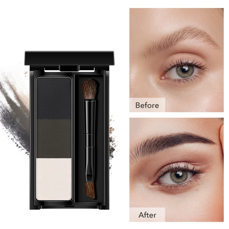 

Mini 3-color Eyebrow Powder Long Lasting Waterproof Smudge-proof Eyebrow Powder Palette