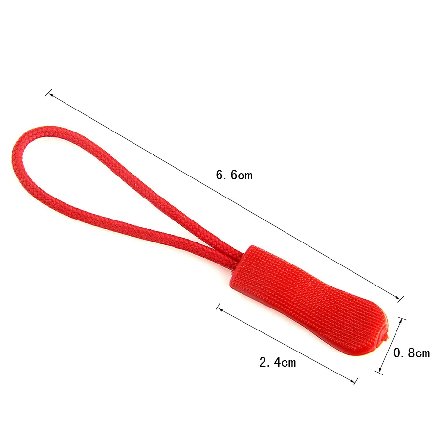 6Pcs Outdoor Camping Backpack No slip Zipper Pull Fit Rope Tag Fixer Zip Cord Zipper Rope Bag Suitcase Clothes Accessory