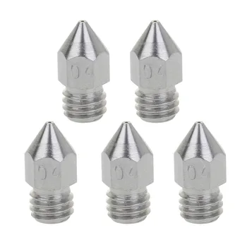 

5PCS MK8 Nozzle 0.4mm M6 Threaded Stainless Steel for 1.75mm Filament 3D Printer Extruder Print Head
