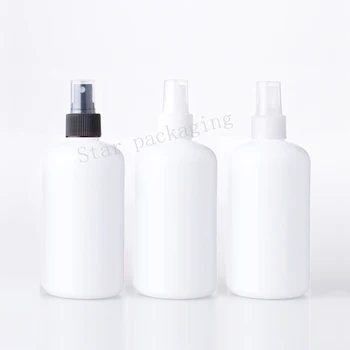 

250ml x 20 white round PET empty cosmetic packaging plastic spray pump bottles, 250cc cosmetic perfume bottle container