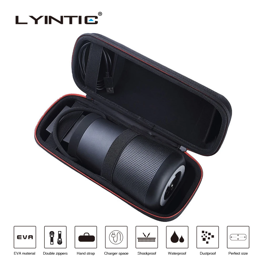 

Portable Travel Carry Case For Bose Soundlink Revolve+ Plus EVA Protective Speaker Box Pouch Cover Extra Space For Plug&Cables