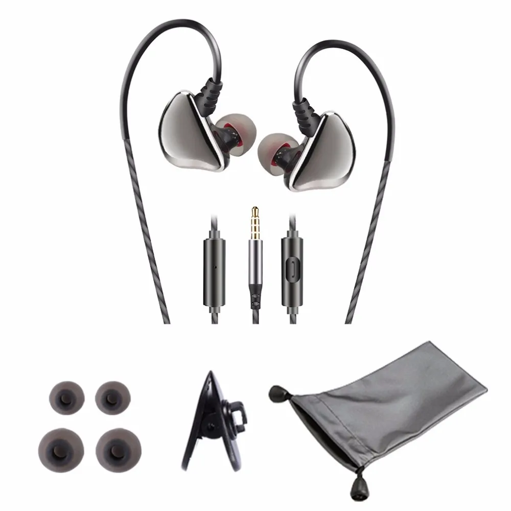 

Electroplating Plated Universal 3.5mm Plug Wired In-ear Earphone Sports Earphone with Microphone Support Phone Call