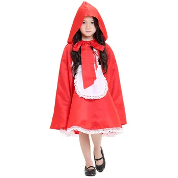 

Halloween Red Riding little Hood Kid Jumpsuit Cosplay Costume Dress for girl kid children