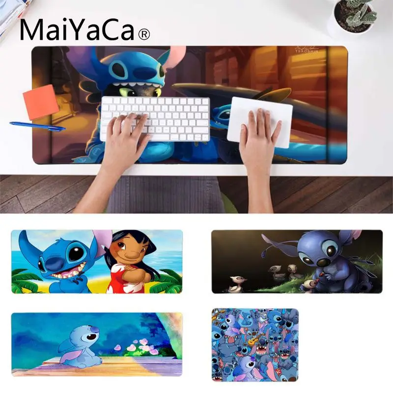 

MaiYaCa Gaming Mouse Pad Funny Cartoon Stitch DIY Design Pattern Game mousepad Large Lockedge Mouse pad PC Computer mat