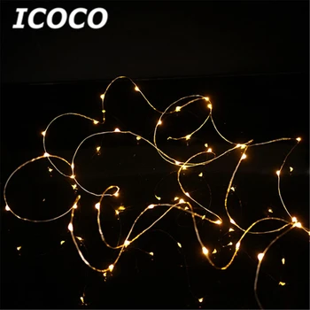 

ICOCO 5m/16ft 50 Leds USB LED Copper Wire String Light IP67 Waterproof DIY Holiday Party Lamps for Indoor & Outdoor Decoration