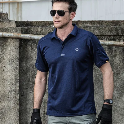 Günstig 2018 neue Männer Sommer Outdoor Sports Military t shirt Wandern Quick Dry Atmungsaktiv Polo Shirt Urban Taktische Armee Militär T hemd