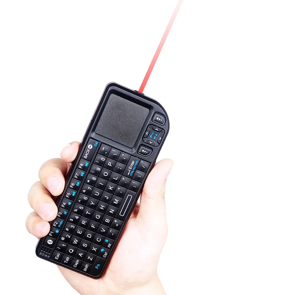 2017 New Original RII Mini Wireless Bluetooth Keyboard Laser Pointer