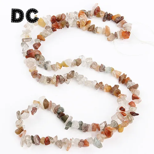 

DC 1Strand Approx.80cm/31.5" Green Red Loose Natural Irregular Gravel Crystal Stone Beads 8-12mm Semi Precious Jewelry DIY F