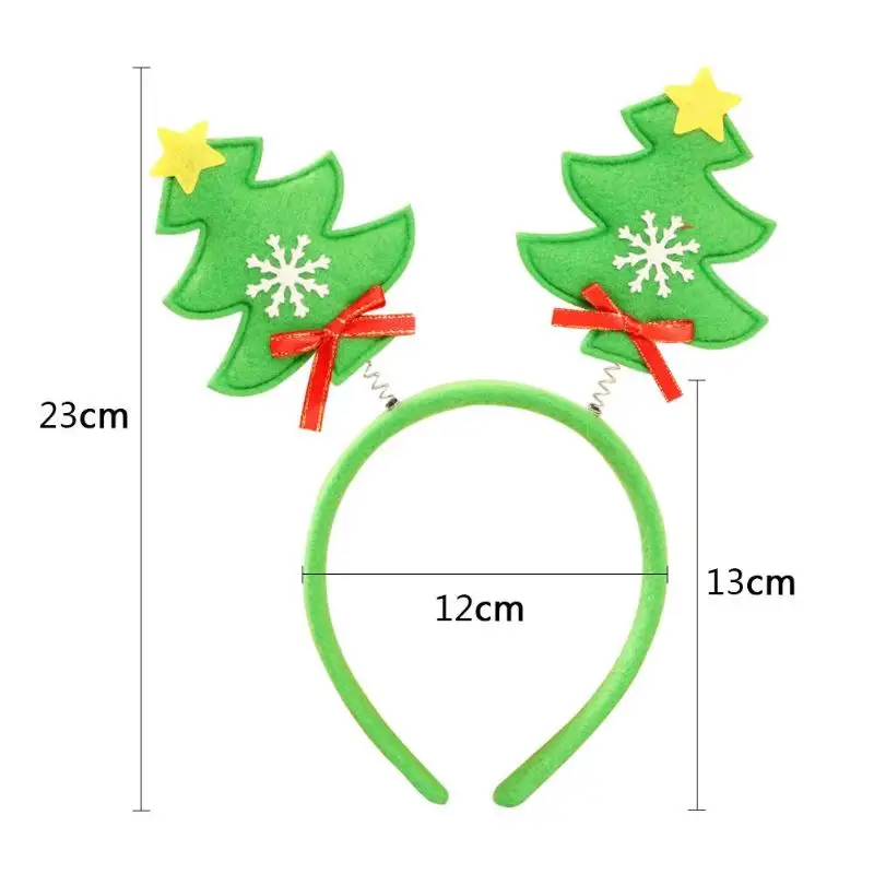 Повязки на голову с рождественской елкой для взрослых и детей; рождественские и новогодние головные уборы; праздничные вечерние повязки на голову