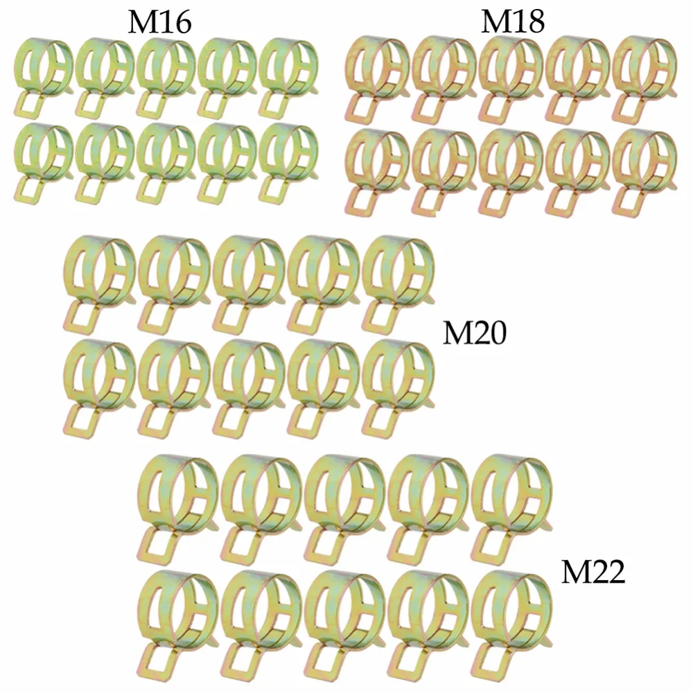 100 шт. 6-22 мм пружинный зажим топливной линии шланг водяной трубы воздушные трубки зажимы крепежа Горячая