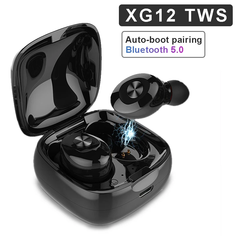 

XG12 TWS Wireless Earphone Bluetooth 3D Stereo Wireless Earbuds Handsfree Earphones Sport Bluetooth 5.0 Gaming Earbud For iphone
