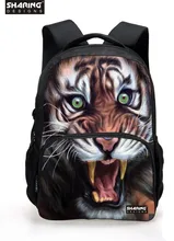 Cool 3D Animal White Tiger Head Backpack for Men Unique Youth Backbag Children Teenager Boys Tourism Backpack Cool Tiger Face