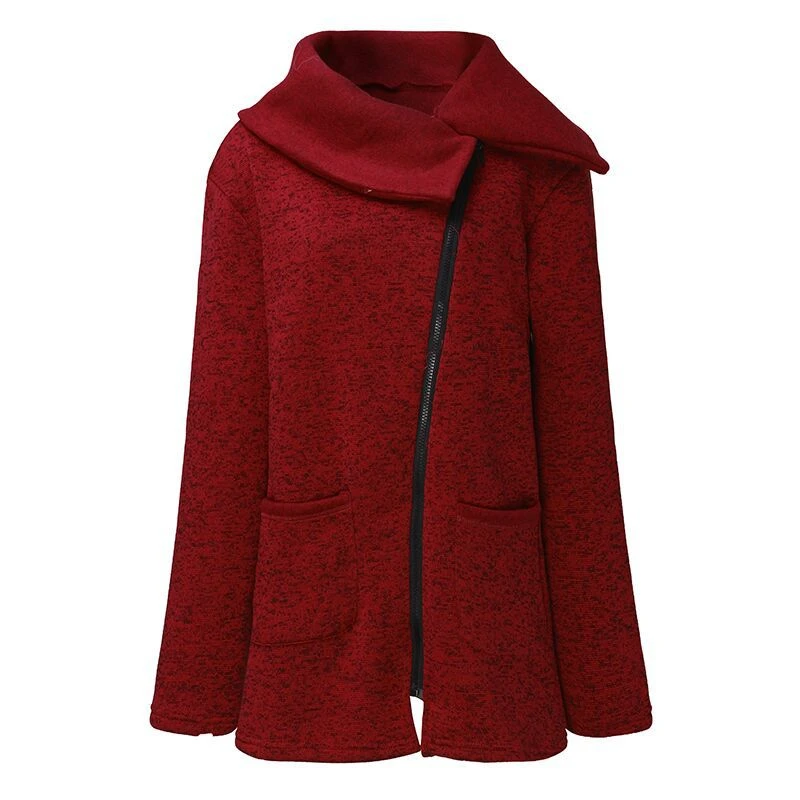 Sudadera polar cremallera para abrigo con cuello, chaqueta de talla grande, para mantener el calor, otoño y primavera|Sudaderas con y sudaderas| - AliExpress