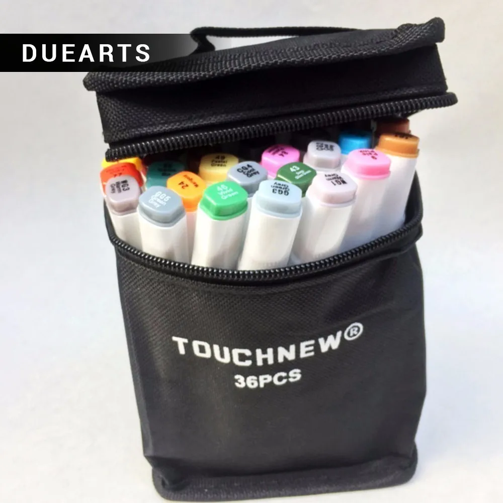 

NEW TOUCHNEW Alcohol oily Mark Pen Two-headed school Students design Hand-painted 60 72 80 Color fine markers manga brush pen