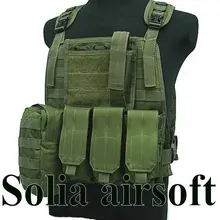 Американский морской десантный тактический Молл пластина Перевозчик охотничий жилет зеленый