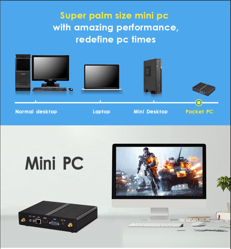 Windows мини ПК intel celeron четырехъядерный 2,0-2,41 ГГц cpu DDR3 ram/Msata/SATA SSD 6USB порт