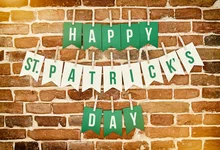 Buy Laeacco Old Brick Wall Happy St. Patrick's Day Card Photography Background Customized Photographic Backdrops For Photo Studio Free Shipping