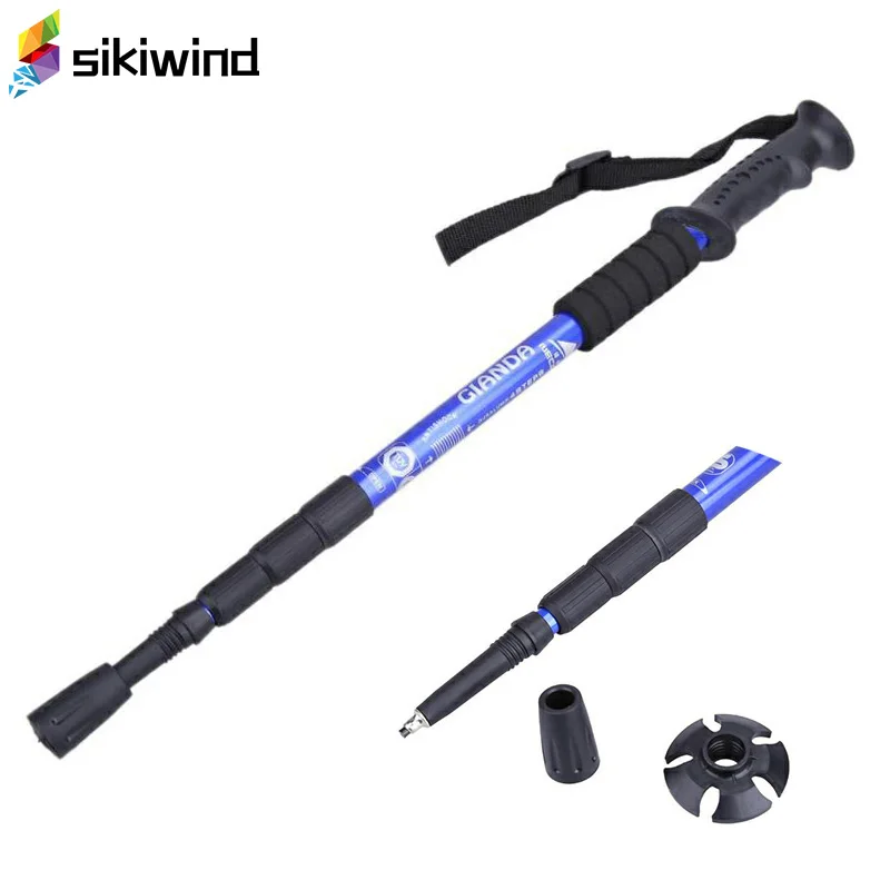 Anti Shock Nordic Walking Stick Telescopic Trekking Hiking Pole Ultralight Walking Cane with
