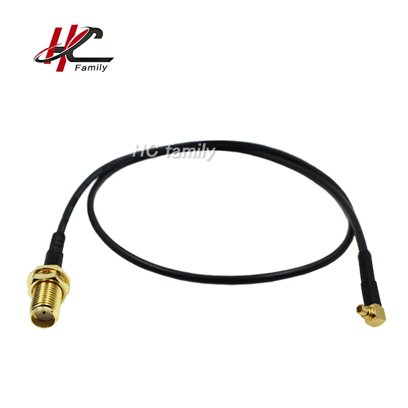 90 градусов MMCX штекер для прямого SMA гнездо RG174 коаксиальный кабель Pigtail длина 1 м/2