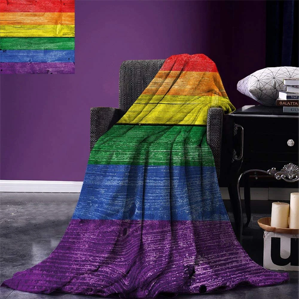 Rainbow Throw Blanket Old Tainted Wooden Planks In Rainbow Colors Rainbow Throw Blanket Old Tainted Wooden Planks In Rainbow Colors